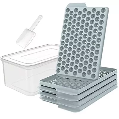 Mini Ice Cube Trays 0.6in Small Maker For Freezer Easy Release 104x4 Pcs Ball Mo • $24.71