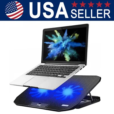 USB Laptop Cooling Pad Slim Stand Adjustable12 -17  Notebook PC Quiet Cooler Fan • $16.71