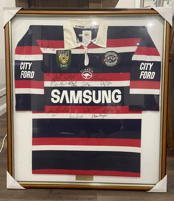 $2500 • Buy 1998 Rugby League Sydney Roosters Player's Jersey - Signed And Framed