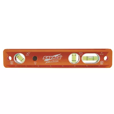 9 In. Aluminum Lighted Magnetic Torpedo Level With 3 Bubble Vials Etched Ruler  • $31.81