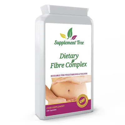 £11.97 • Buy Dietary Fibre Complex 100 Capsules - Natural Soluble Insoluble Fibre Supplement