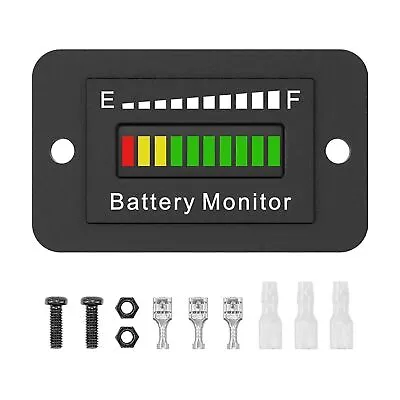 12V Battery Capacity Status LED Digital Display Indicator Monitor Meter • £9.60