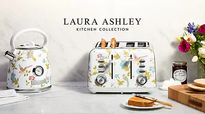 $289 • Buy Laura Ashley Elveden 1.7L Kettle And 4 Slice Toaster Combo White
