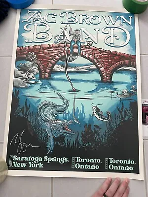 ZAC BROWN SIGNED 18x24 TOUR POSTER LITHOGRAPH JSA COA AUTOGRAPHED RACC • $617.93