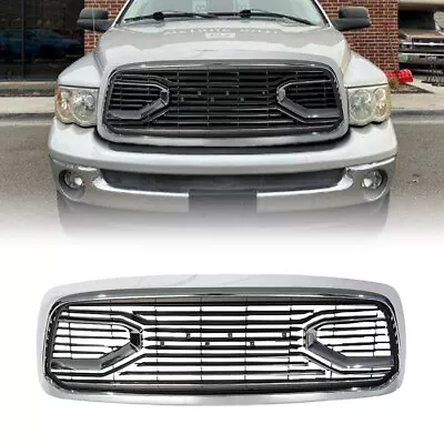 Front Chrome Grille Grill W/Letters Fit For 2002-2005 Dodge Ram 1500 2500 3500 • $259.90