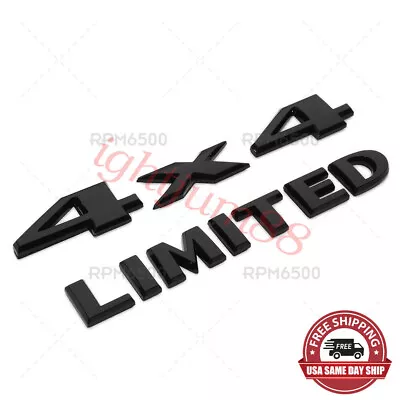 For Jeep Gloss Black 4X4 Limited Liftgate Emblem Nameplate Badge Mopar Sport • $19.99