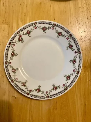 Pre Owned Victoria Czechoslovakia Porcelain Flower Plate Gold Trim Free Shipping • $13