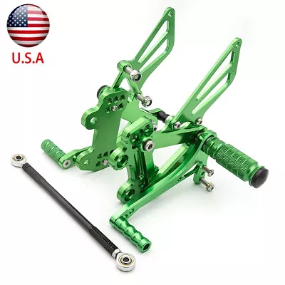 For Ninja ZX6R ZX636 1999-2002 ZZR600 2005-2008 Rearset Footrest Footpegs CNC • $109.99