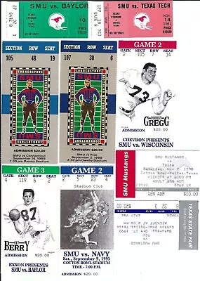 Lot Of 18 Diff COLLEGE FOOTBALL TICKETS 1981-99  TCU TEXAS TECH WISCONSIN ++ • $31.96