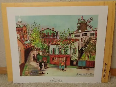  Montmartre  By Maurice Utrillo Lithograph On Canvas (8  X 10 ) • $20