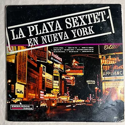 LA PLAYA SEXTET En Nueva York 1961 Vinyl LP Discos Embajador 6005 - VG • $7.95