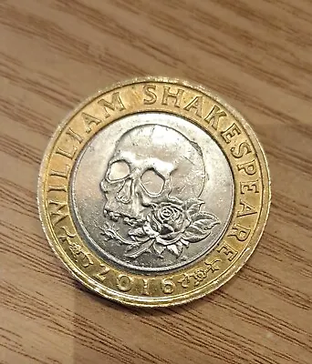 £2.20 • Buy Rare William Shakespeare £2 Off Centre Error Tragedy Coin 2016