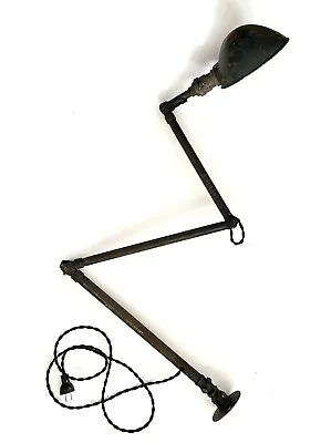 Vintage Ajusco Mid Century Industrial Work Bench Lamp Articulating 3 Arm Light • $275