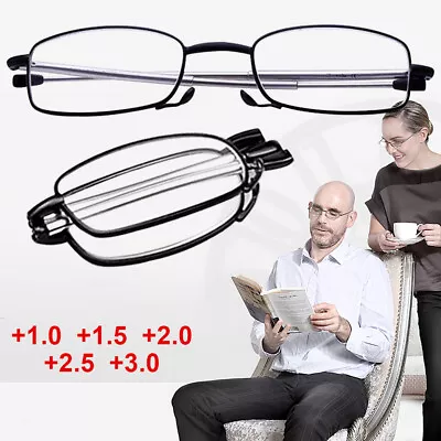 1.0/1.5/2.0/2.5/3.0 Spectacles Mens Folding Reading Glasses Foldable Eyeglass • $9.99