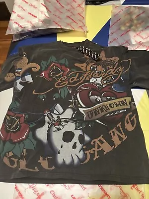 Chief Keef Ed Hardy Unknown London Full Screen Vintage Print Tee Size Medium • $234.99