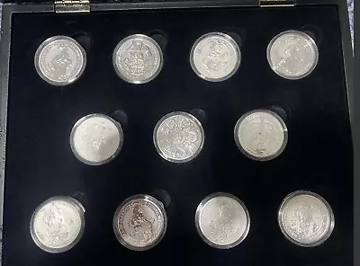 .9999 Silver 2oz Royal Mint Queens Beast Set With Presentation Case.  • £1250