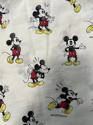 Disney Mickey Mouse/pottery Barn Organic Flat Sheet Size Twin • $19.84