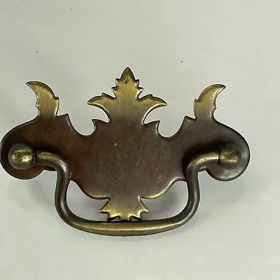 Vintage Steel Colonial Drawer Pull Brass Bail Handle Bronze Finish 3.5  Hardware • $6.97