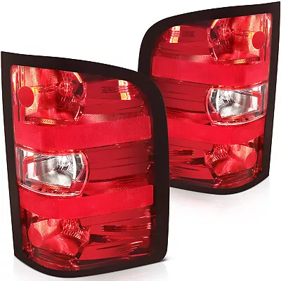 Pair Fit For Chevy Silverado 2007-2013 Taillights Red Housing Lamp Replacement • $57.99