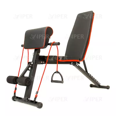 £53.99 • Buy Viper Adjustable Fitness Dumbbell Bench Sit Up Folding Home Workout Gym Training