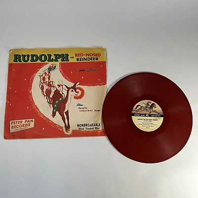 Vintage  10   Record Rudolph The Red-Nosed Reindeer Peter Pan Players • $5