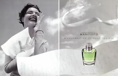 2001 Isabella Rossellini Manifesto Perfume 2-page MAGAZINE AD • $9.99