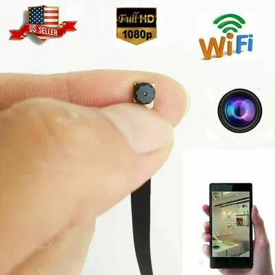 HD 1080p WIFI Mini 4K Wireless Hidden Spy Pinhole Small Camera DVR Recorder • $47.99