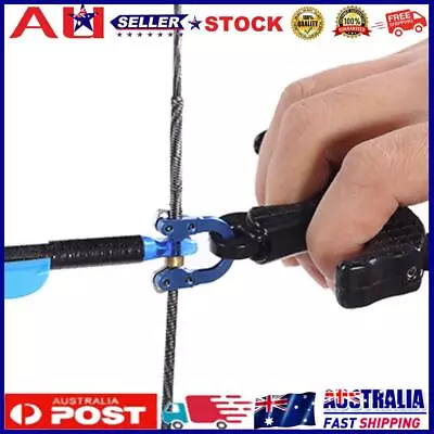 Archery Metal D Loop U Nock Compound Rope Release Bow D Ring With Wrench (Blue) • $10.09