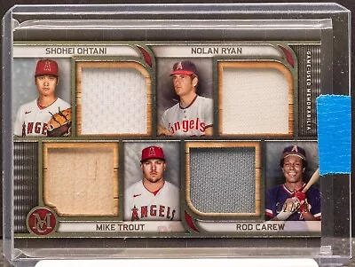 Trout Ohtani Ryan Carew 2023 Topps Museum Collection Quad Jersey Bat #32/99 • $7.50