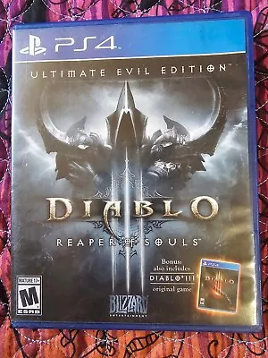 Diablo 3 Reaper Of Souls Ultimate Evil Ed PS4 PlayStation 4 Complete Working • $9.55