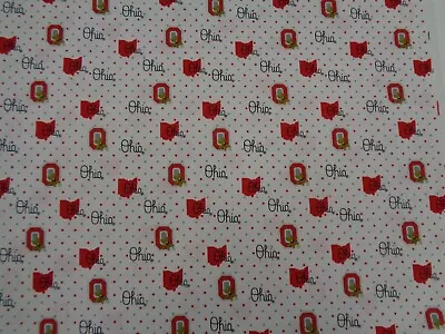 Ohio State University  Buckeyes   1/2 Yard New Pin Dots Design 100% Cotton • $6