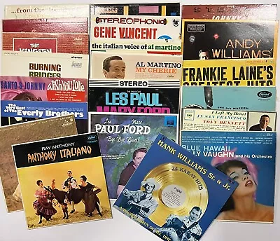 Estate Vintage Vinyl Record Lot 21 Pop Folk Jazz Blues Rock Country 1950s 1960s • $29