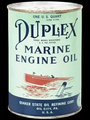 Quaker State Duplex Marine Engine Oil NEW METAL SIGN: 9 X 12  - Free Ship. • $19.88