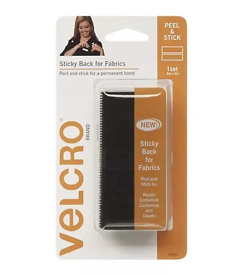 🔥VELCRO(R) Brand STICKY BACK For Fabric Tape 4  X 6  Black NEW • $10.55