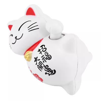 #1 Solar Powered Adorable Lazy Lying Waving Beckoning Fortune Lucky Cat Car • $13.99