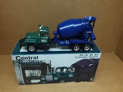 First Gear Mack R-model Concrete Cement Mixer Truck Central Builders  19-2416 • $59.95