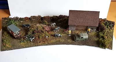 £16.99 • Buy 00 Gauge OO: Model Railway Scenery Layout: Farm Scene: Animals, Barn, Vehicles