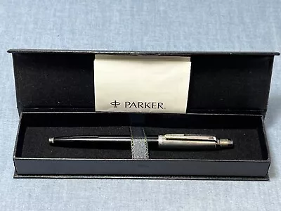 RARE VTG Parker Jotter Black Barrel Brass Thread Trough Clip Late 1955 • $35