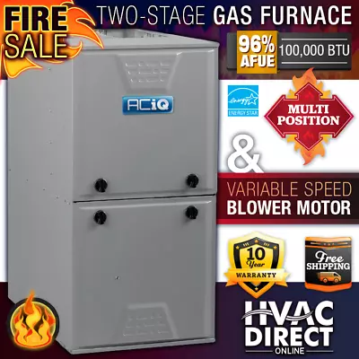 100000 BTU 96% ACiQ 2 Stage Multi-Position Central Natural Gas Furnace - G96VTN • $1665