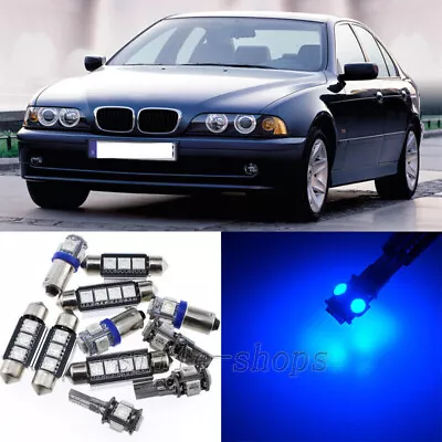 Error Free Blue 11pcs Interior LED Light Kit For 1997-2003 BMW 5 Series E39 M5 • $11.83