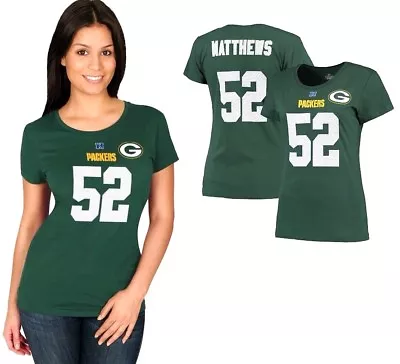 Women's Majestic NFL Green Bay Packers Clay Matthews #52 T-Shirt ~Size: Plus 2X • $19.95
