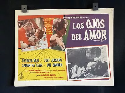 1964~ Psyche 59~ PATRICIA NEAL~ CURT JURGENS~ Original Mexican Lobby Card • $23.97