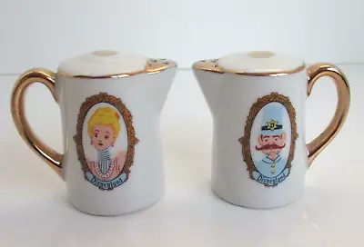 Vintage Disney Disneyland Castle Ceramic Salt And Pepper Shakers 1960's • $10