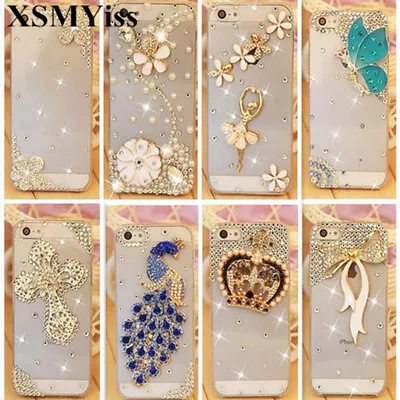 $15.45 • Buy For IPhone 13 12 11 Pro Max XS XR 8 7 Girl's Cute Bling Rhinestone Diamond Case