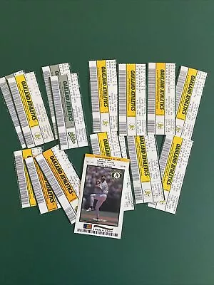 Oakland Athletics Ticket Stub Lot Rickey Henderson SB Canseco HR McGwire Puckett • $39.99