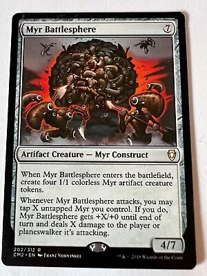 MTG Commander Legends Battle For Baldur's Gate Myr Battlesphere Rare LP • $6.22