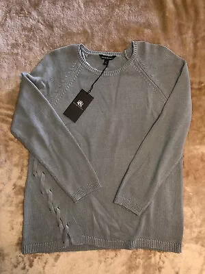 NWT Rock & Republic Misses De(RE)Construction XXL Sweater Green • $19.99