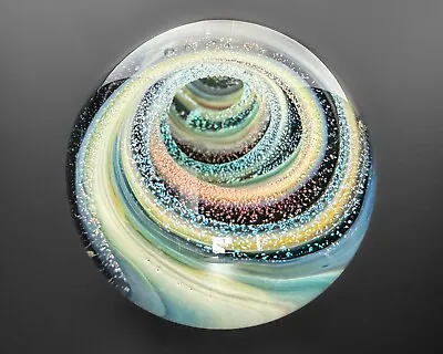 Filip Vogelpohl 2.0  2003 Yellow Vortex Handblown Contemporary Art Glass Marble • $150