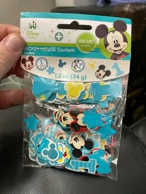Mickey Mouse Disney 1st Birthday Party Table Confetti Fun To Be One 1.2oz. New!! • $3.25