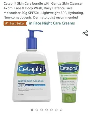 Cetaphil Skin Care Bundle With Gentle Skin Cleanser 473ml Face & Body Wash... • £24.99